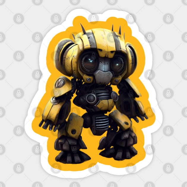 Baby Bumblebee Transformers Sticker TeePublic